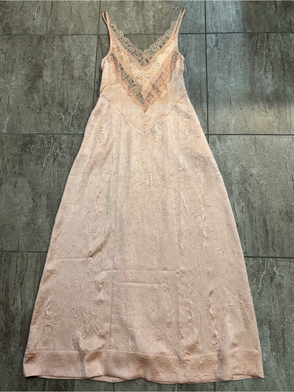 Free People Maybe Forever satin maxi slip dress
